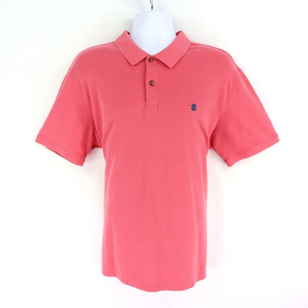 IZOD The‎ Advantage Polo Golf Shirt Mens Size XL Pink Cotton Blend Short Sleeves
